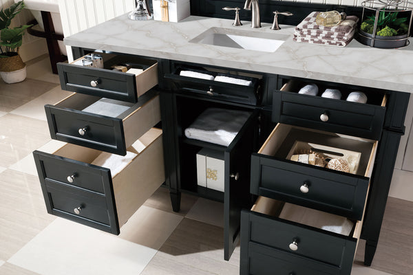 James Martin Brittany 60" Single Vanity with 3 CM Countertop & FreePower Wireless Charger