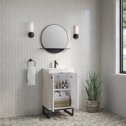 James Martin Chianti Single Vanity with White Glossy Composite Stone Top