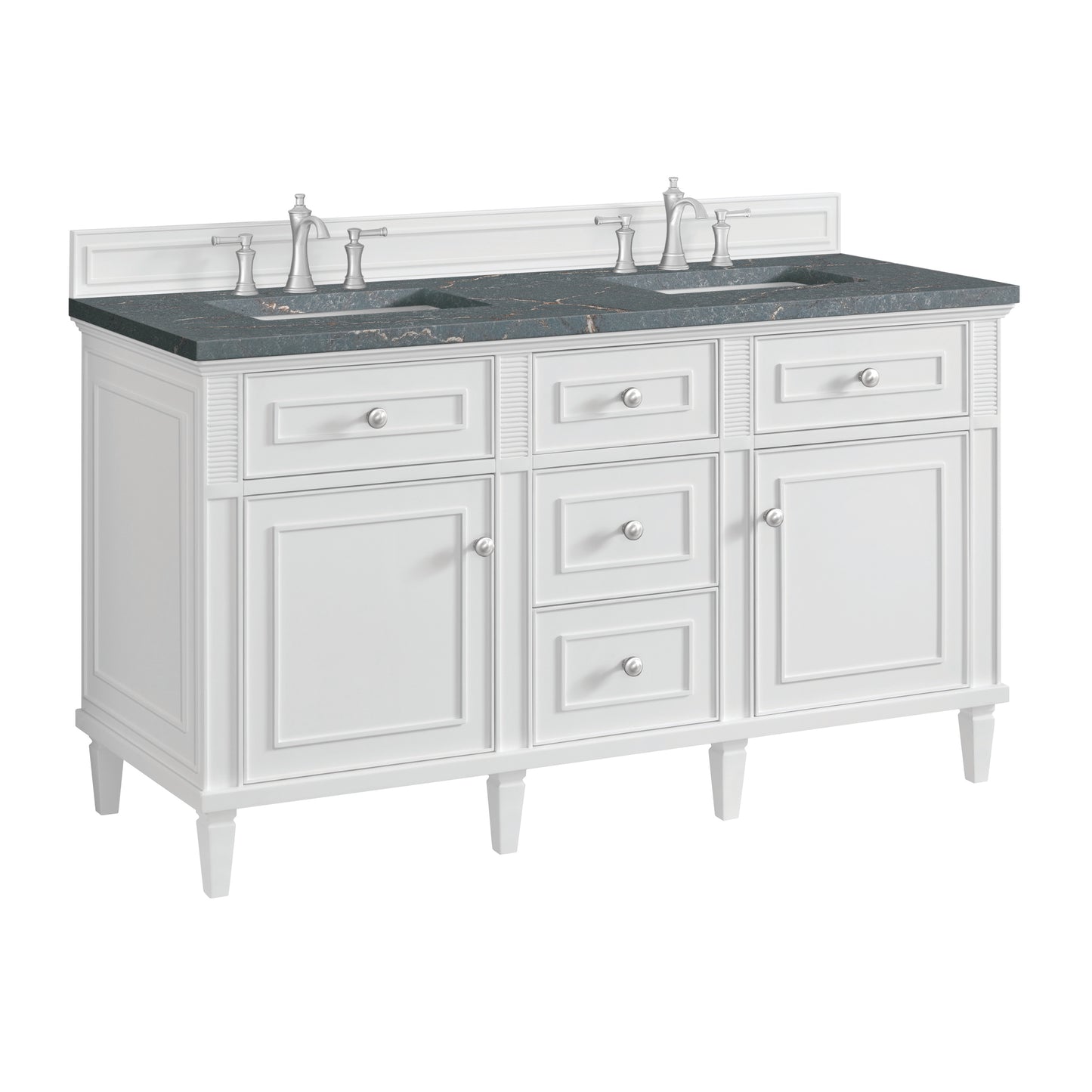 James Martin Lorelai 60" Double Vanity with 3 CM Countertop & FreePower Wireless Charger