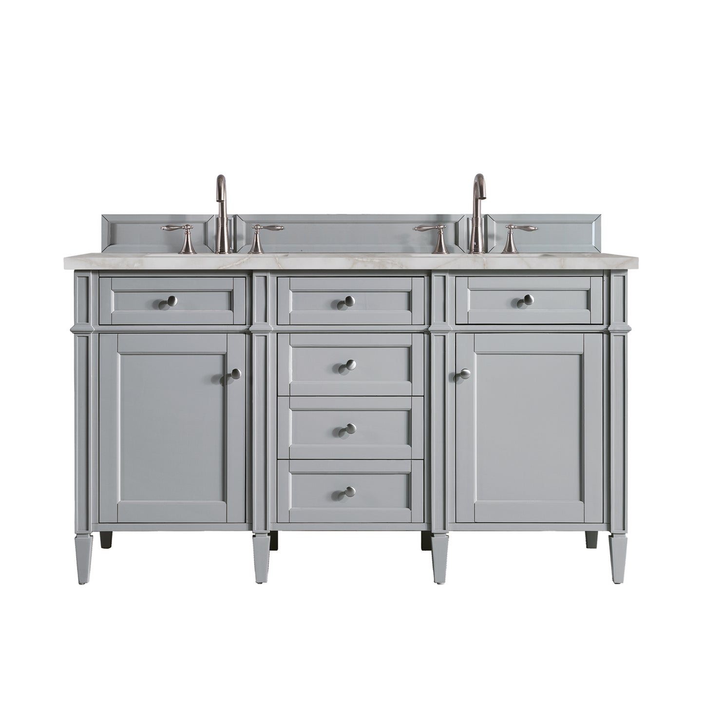 James Martin Brittany 60" Double Vanity with 3 CM Countertop & FreePower Wireless Charger