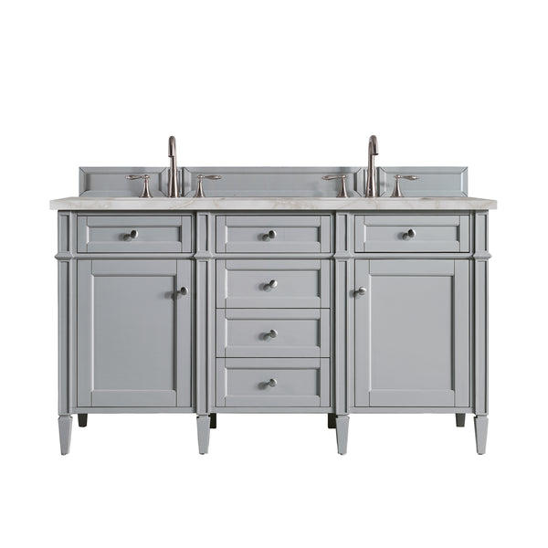 James Martin Brittany 60" Double Vanity with 3 CM Countertop & FreePower Wireless Charger