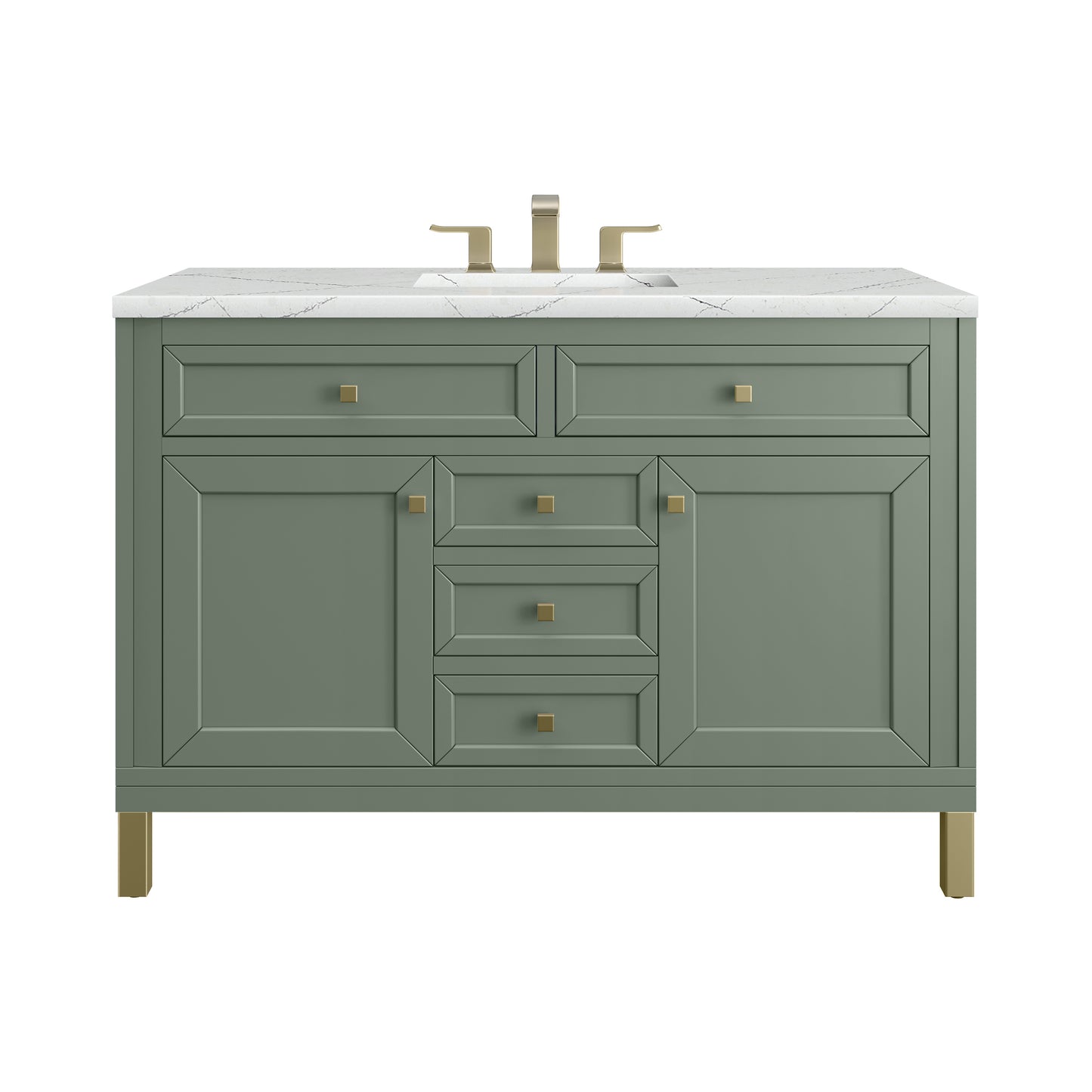 James Martin Chicago 48" Single Vanity with 3 CM Countertop & FreePower Wireless Charger
