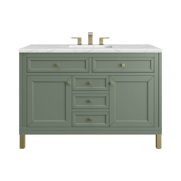 James Martin Chicago 48" Single Vanity with 3 CM Countertop & FreePower Wireless Charger