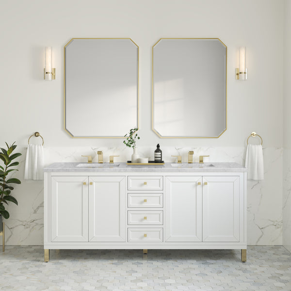 James Martin Chicago 72" Double Vanity with 3 CM Countertop
