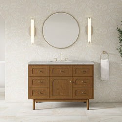 James Martin Laurent 48" Single Vanity with 3 CM Countertop & FreePower Wireless Charger