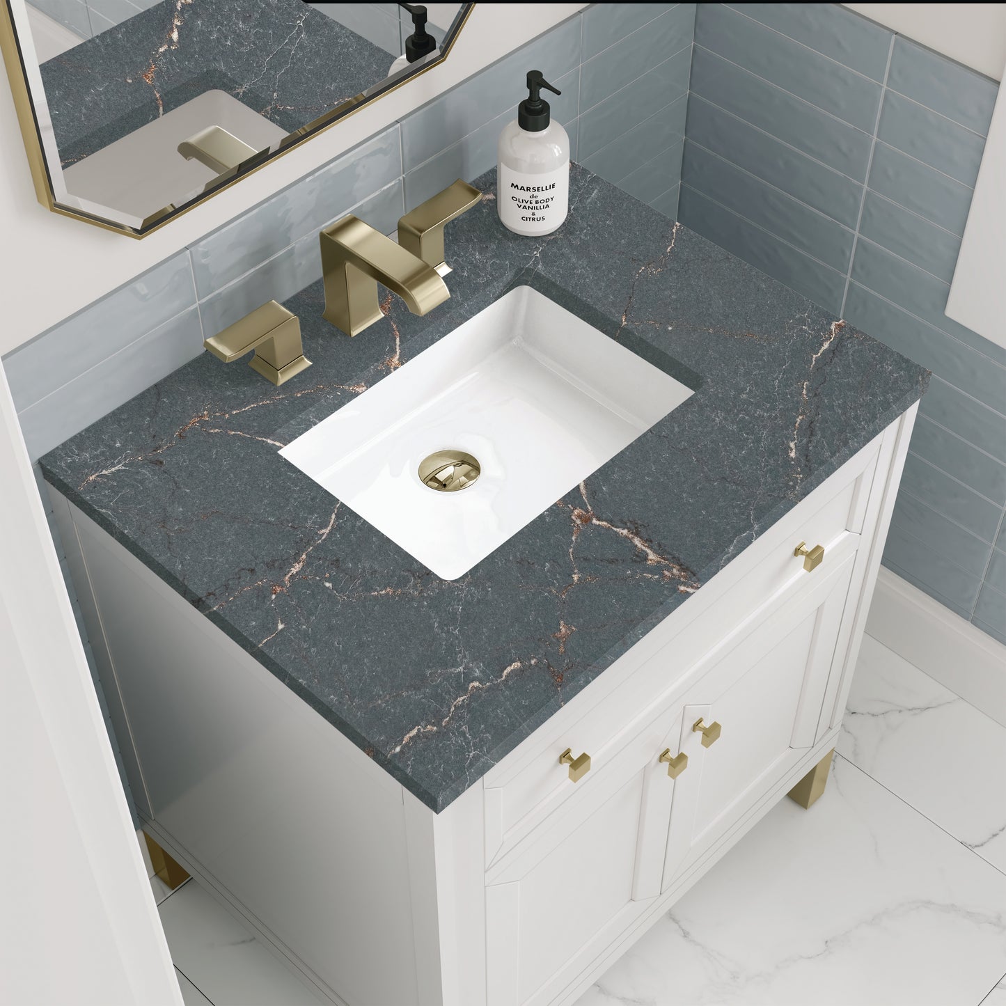 James Martin Chicago 30" Single Vanity with 3 CM Countertop