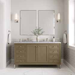 James Martin Chicago 60" Double Vanity with 3 CM Countertop