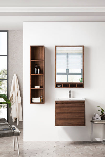 James Martin Mantova 23.6" Single Vanity with Composite Stone Top - Luxe Bathroom Vanities