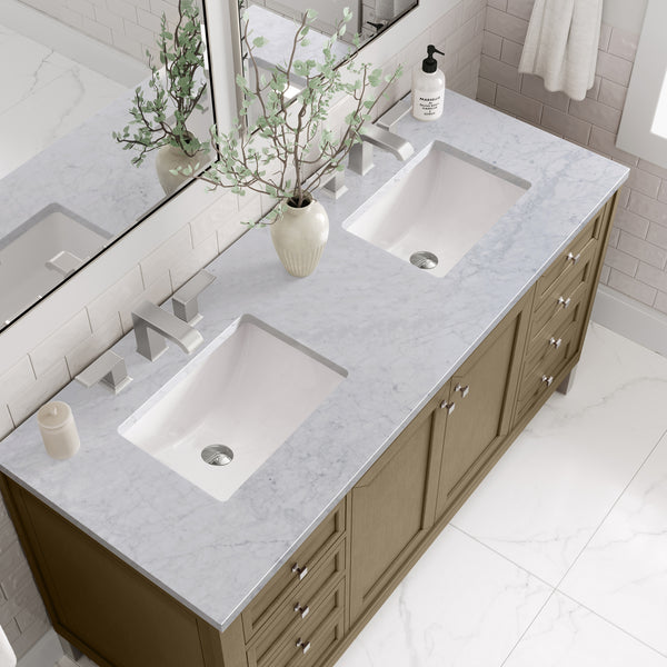 James Martin Chicago 60" Double Vanity with 3 CM Countertop