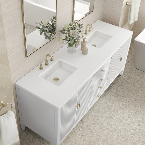 James Martin Myrrin 72" Double Vanity with 3 CM Countertop