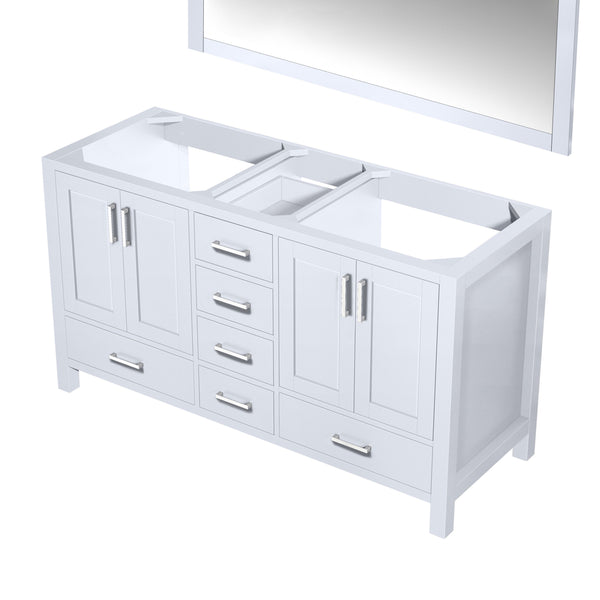 Lexora Collection Jacques 60 inch Double Bath Vanity and 58 inch Mirror - Luxe Bathroom Vanities