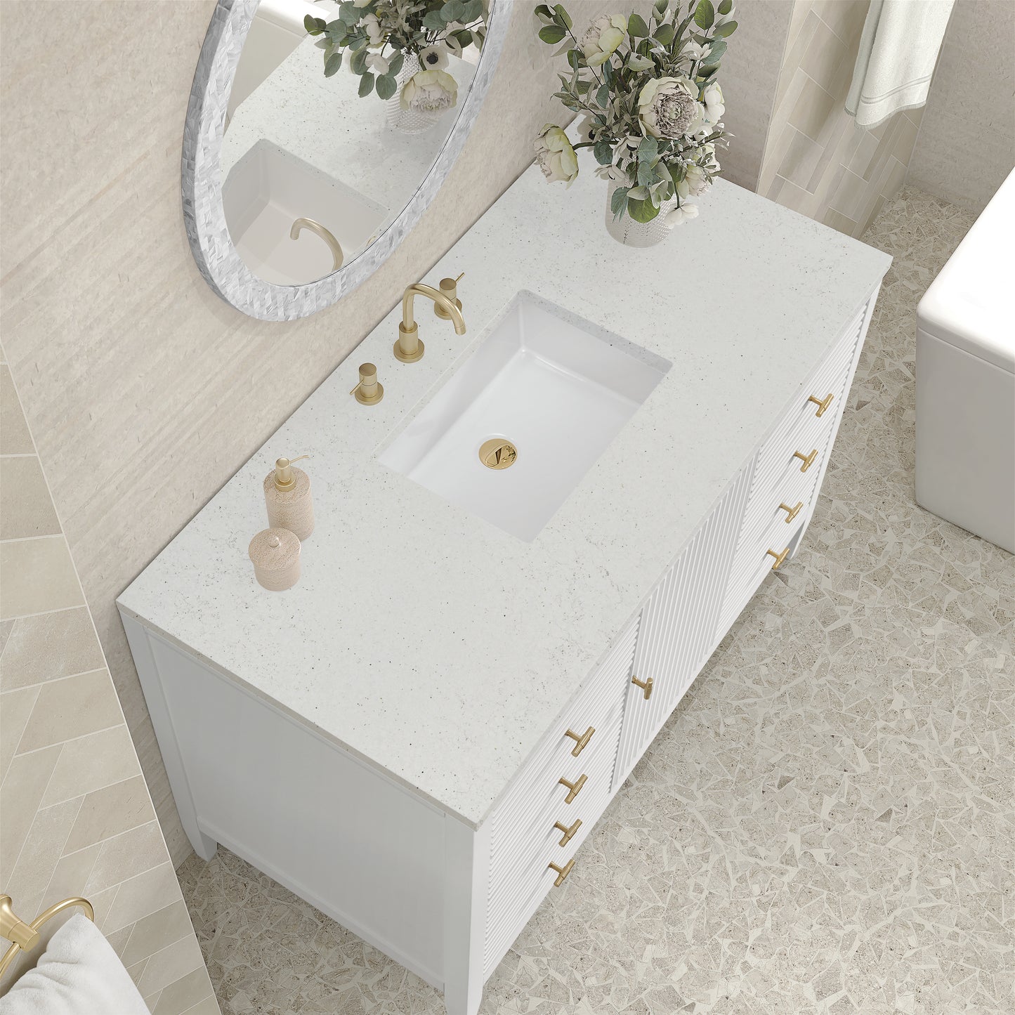 James Martin Myrrin 48" Single Vanity with 3 CM Countertop