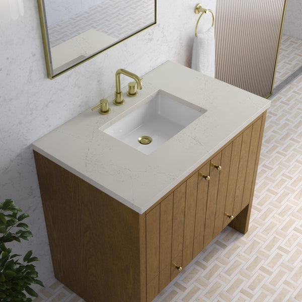 James Martin Hudson 36" Single Vanity with 3 CM Countertop