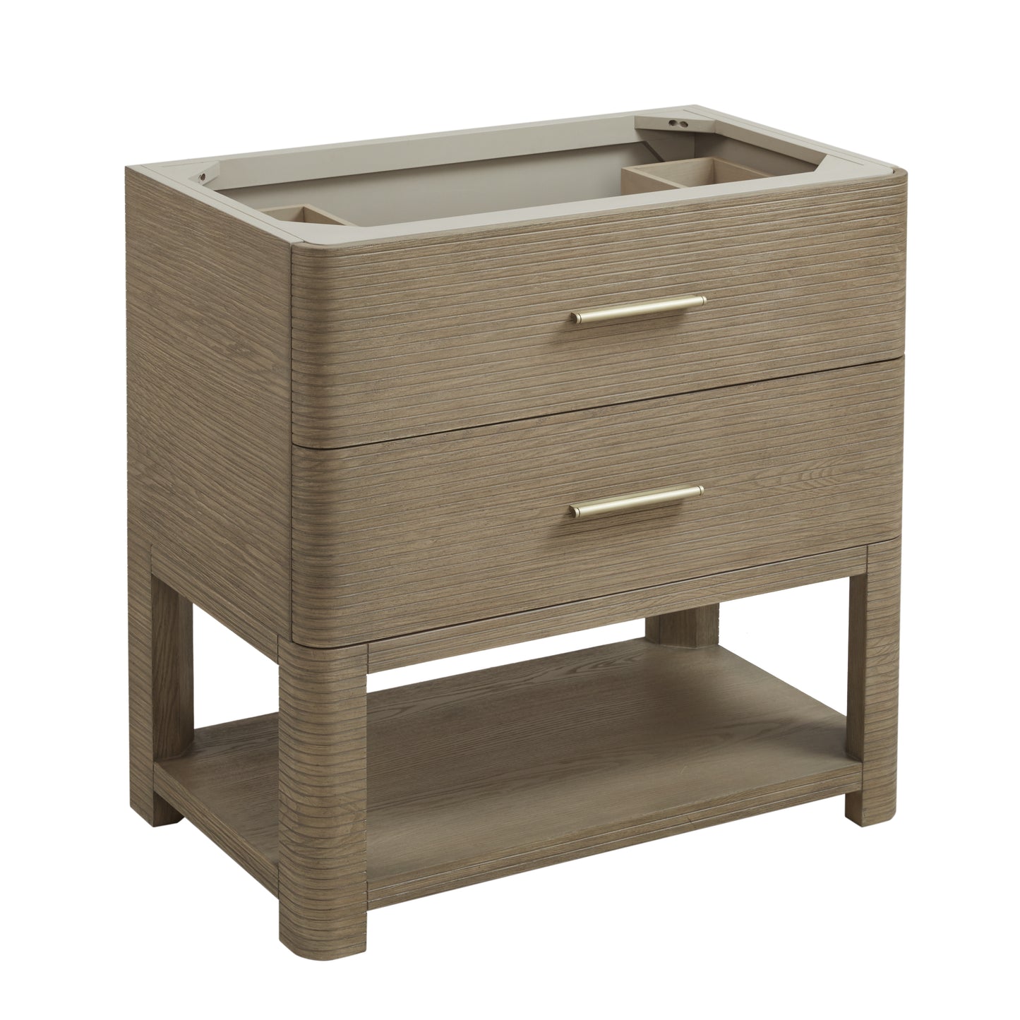 James Martin Lucian 36" Single Vanity, Pebble Oak - Luxe Bathroom Vanities