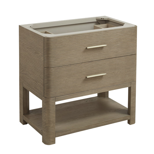 James Martin Lucian 36" Single Vanity, Pebble Oak - Luxe Bathroom Vanities