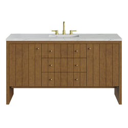 James Martin Hudson 60" Single Vanity with 3 CM Countertop & FreePower Wireless Charger