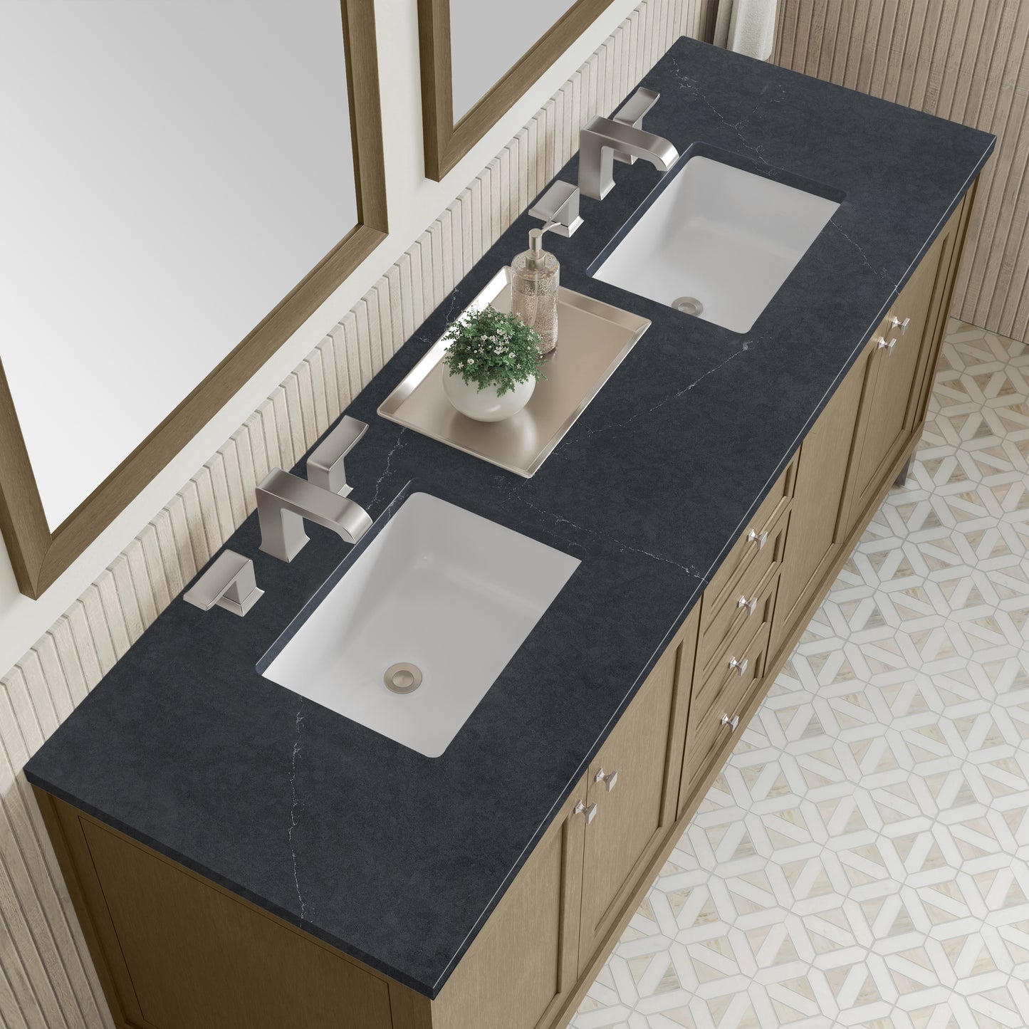 James Martin Chicago 72" Double Vanity with 3 CM Countertop