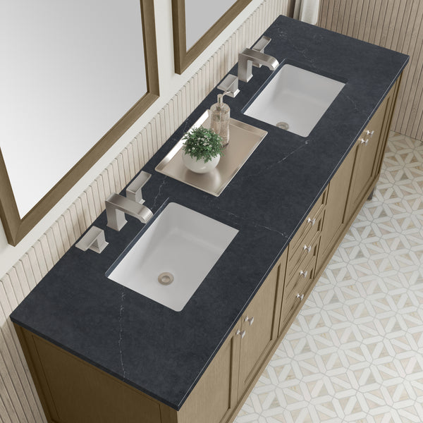 James Martin Chicago 72" Double Vanity with 3 CM Countertop