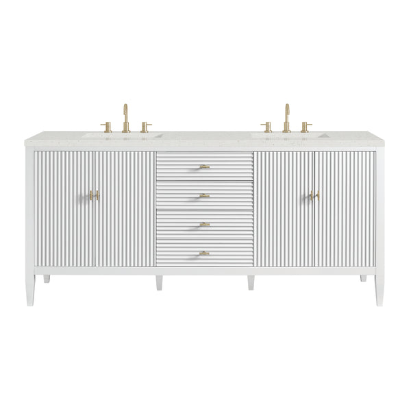 James Martin Myrrin 72" Double Vanity with 3 CM Countertop
