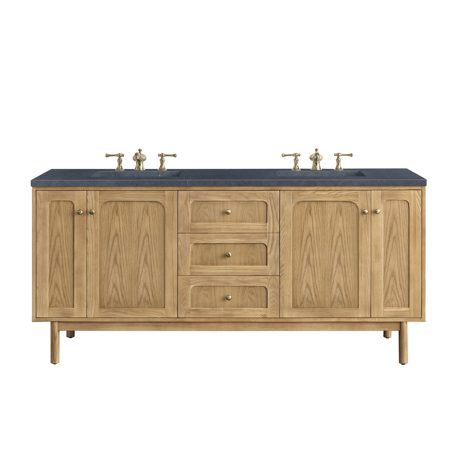 James Martin Laurent 72" Double Vanity, Light Natural Oak