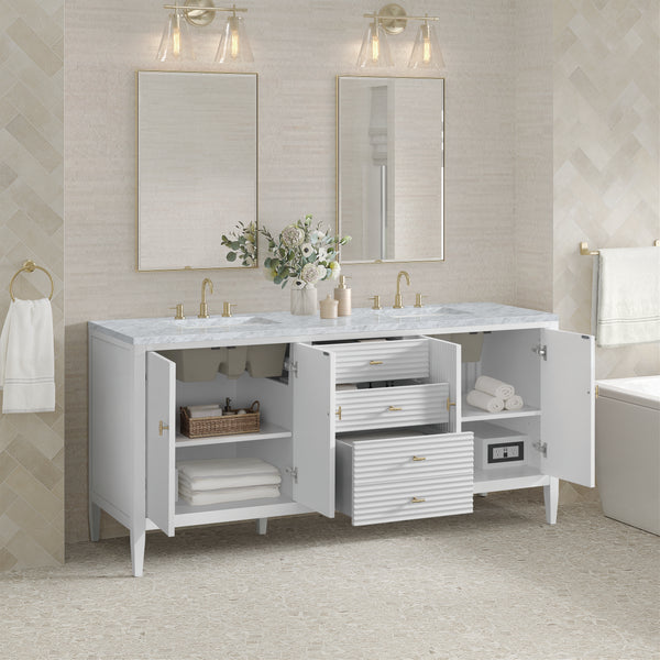 James Martin Myrrin 72" Double Vanity with 3 CM Countertop