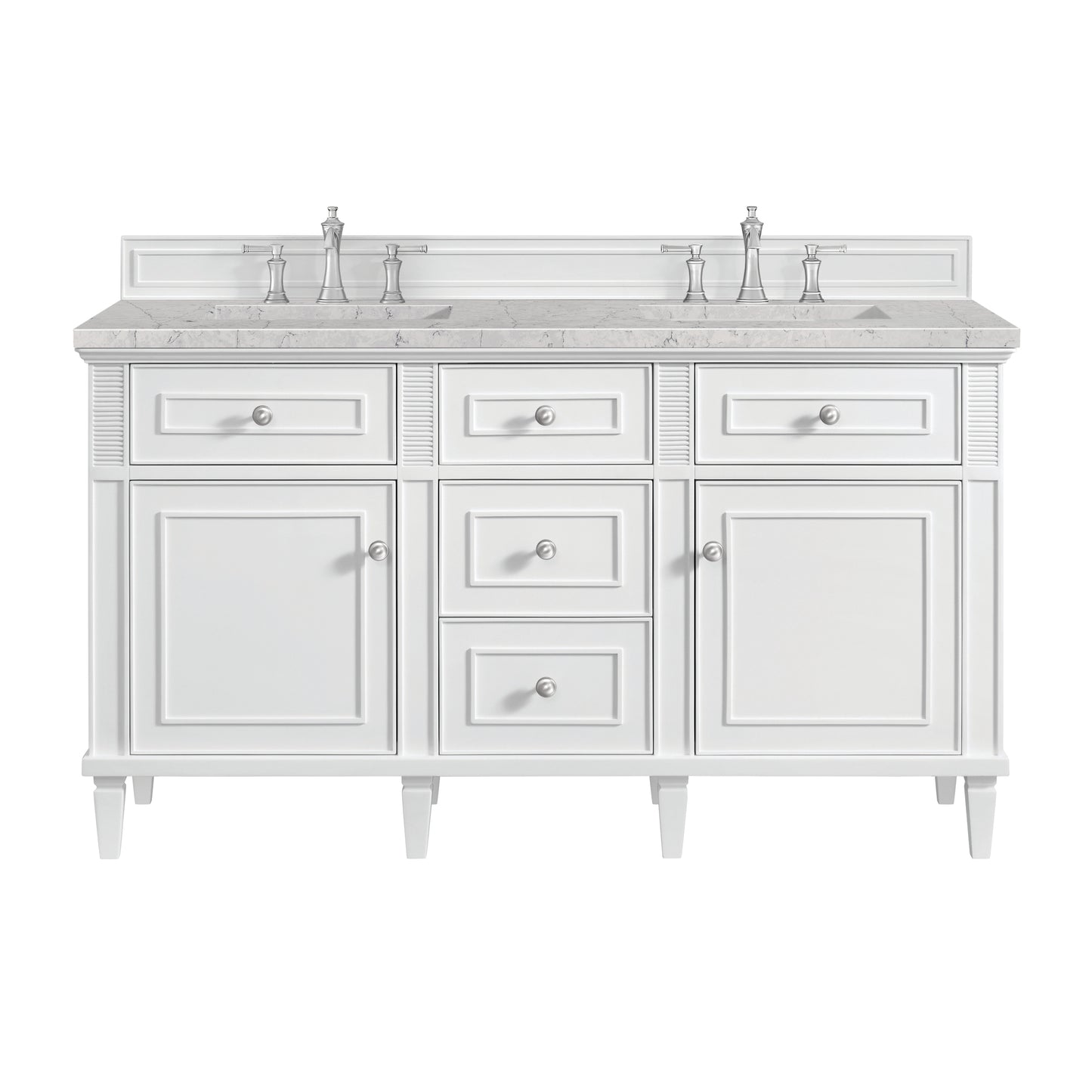 James Martin Lorelai 60" Double Vanity with 3 CM Countertop & FreePower Wireless Charger