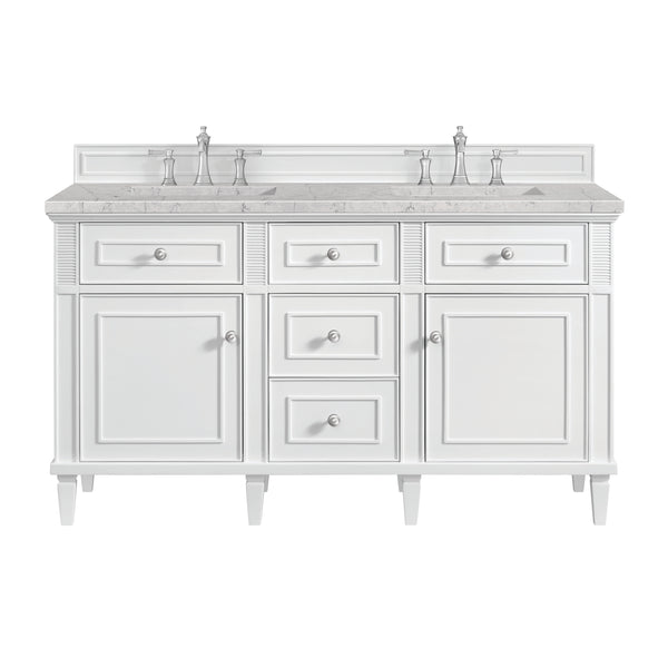James Martin Lorelai 60" Double Vanity with 3 CM Countertop & FreePower Wireless Charger