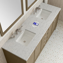 James Martin Chicago 72" Double Vanity with 3 CM Countertop & FreePower Wireless Charger