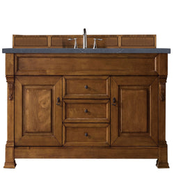 James Martin Brookfield 60" Single Vanity Vanities James Martin Country Oak w/ 3 CM Charcoal Soapstone Quartz Top 