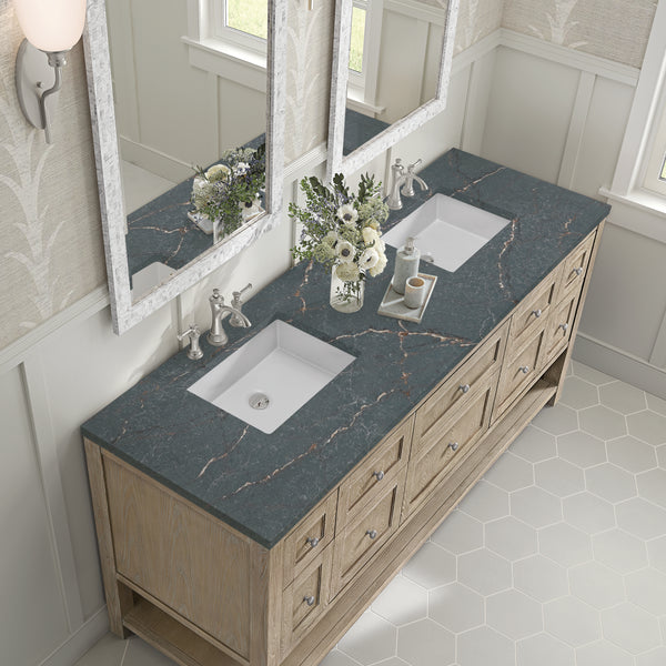 James Martin Breckenridge 72" Double Vanity w/ 3 CM Countertop