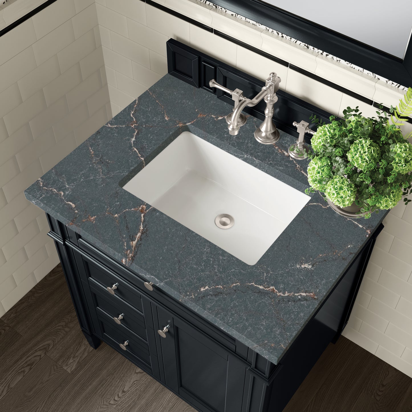 James Martin Brittany 30" Single Vanity with 3 CM Countertop