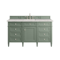 James Martin Brittany 60" Single Vanity with 3 CM Countertop & FreePower Wireless Charger