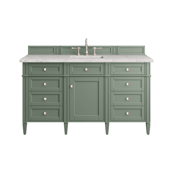 James Martin Brittany 60" Single Vanity with 3 CM Countertop & FreePower Wireless Charger