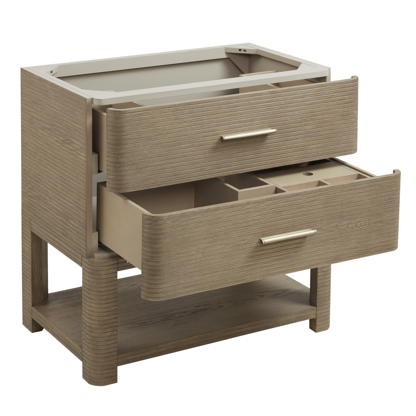 James Martin Lucian 36" Single Vanity, Pebble Oak - Luxe Bathroom Vanities