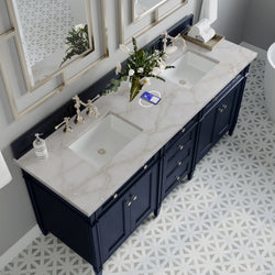James Martin Brittany 72" Double Vanity with 3 CM Countertop & FreePower Wireless Charger