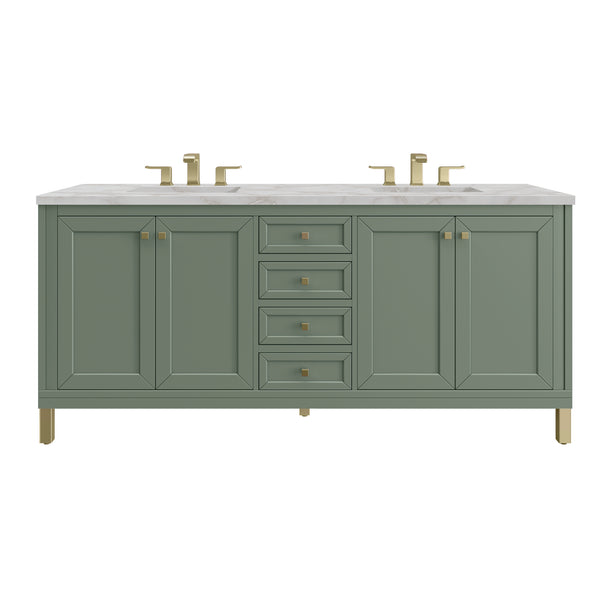James Martin Chicago 72" Double Vanity with 3 CM Countertop