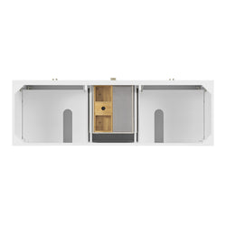 James Martin Myrrin 72" Double Vanity with 3 CM Countertop & FreePower Wireless Charger