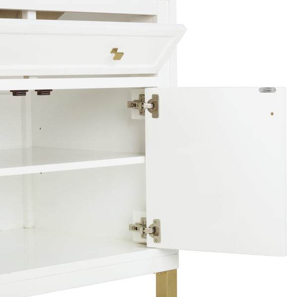James Martin Chicago 36" Single Vanity with Single Hole 3CM White Zeus Silestone Top & Backsplash