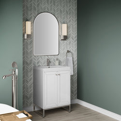 James Martin Chianti Single Vanity with White Glossy Composite Stone Top