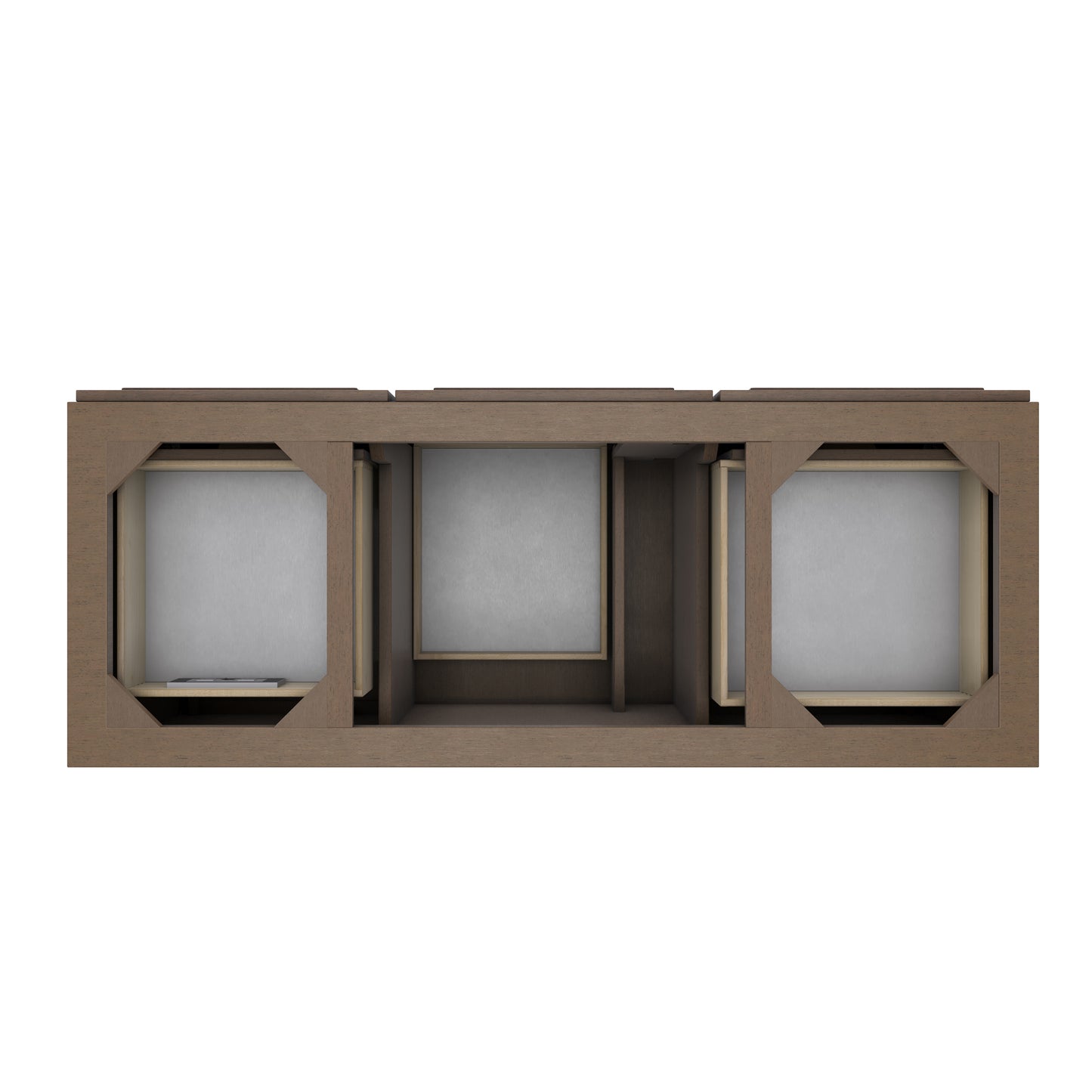 James Martin Portland 60" Single Vanity Whitewashed Walnut with 3 CM Countertop & FreePower Wireless Charger