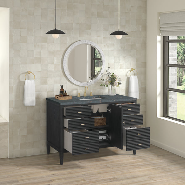 James Martin Myrrin 48" Single Vanity with 3 CM Countertop & FreePower Wireless Charger