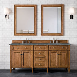 James Martin Brittany 72" Double Vanity with 3 CM Countertop & FreePower Wireless Charger