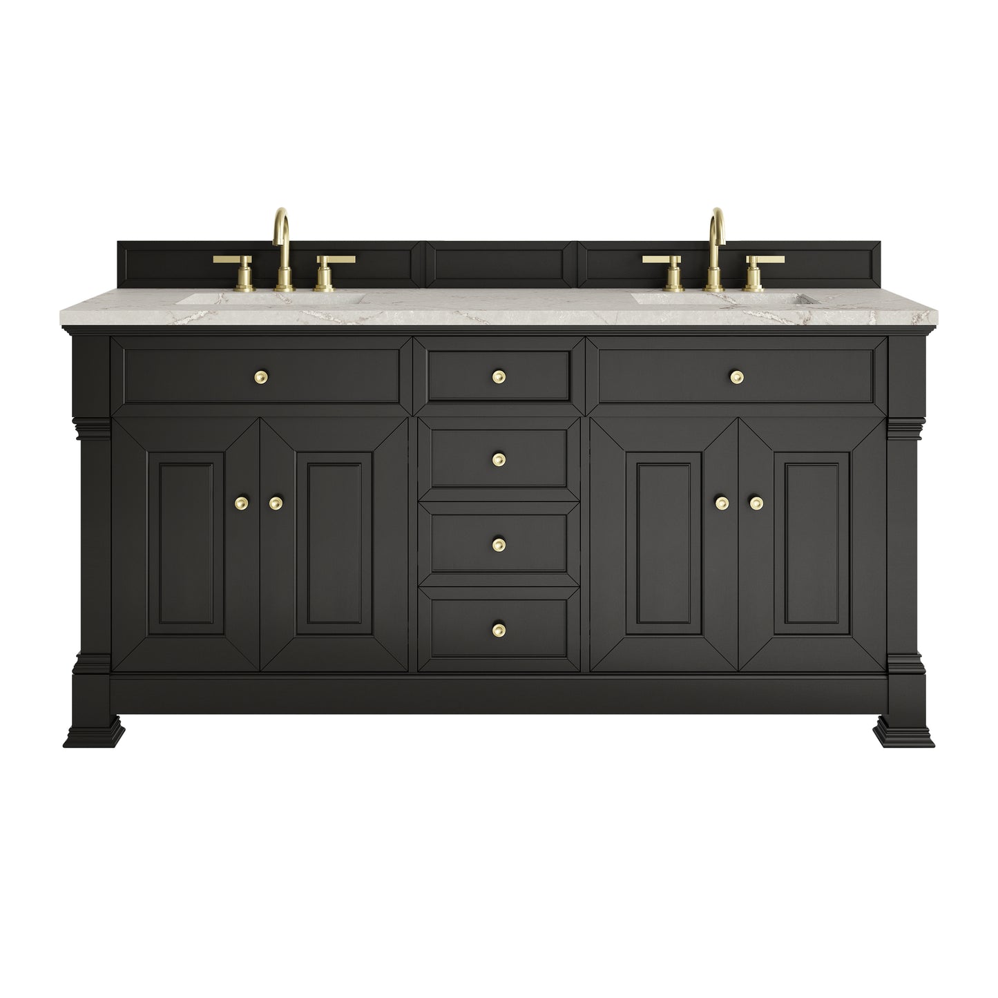 James Martin Brookfield 72" Double Vanity with 3 CM Countertop & FreePower Wireless Charger