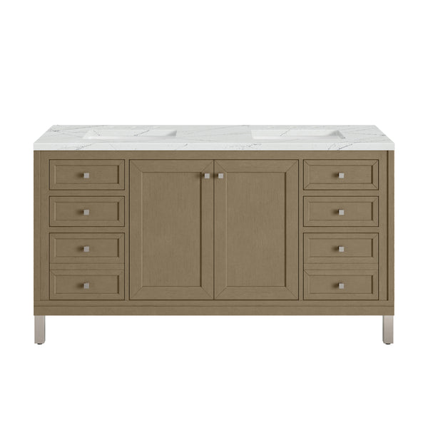 James Martin Chicago 60" Double Vanity with 3 CM Countertop