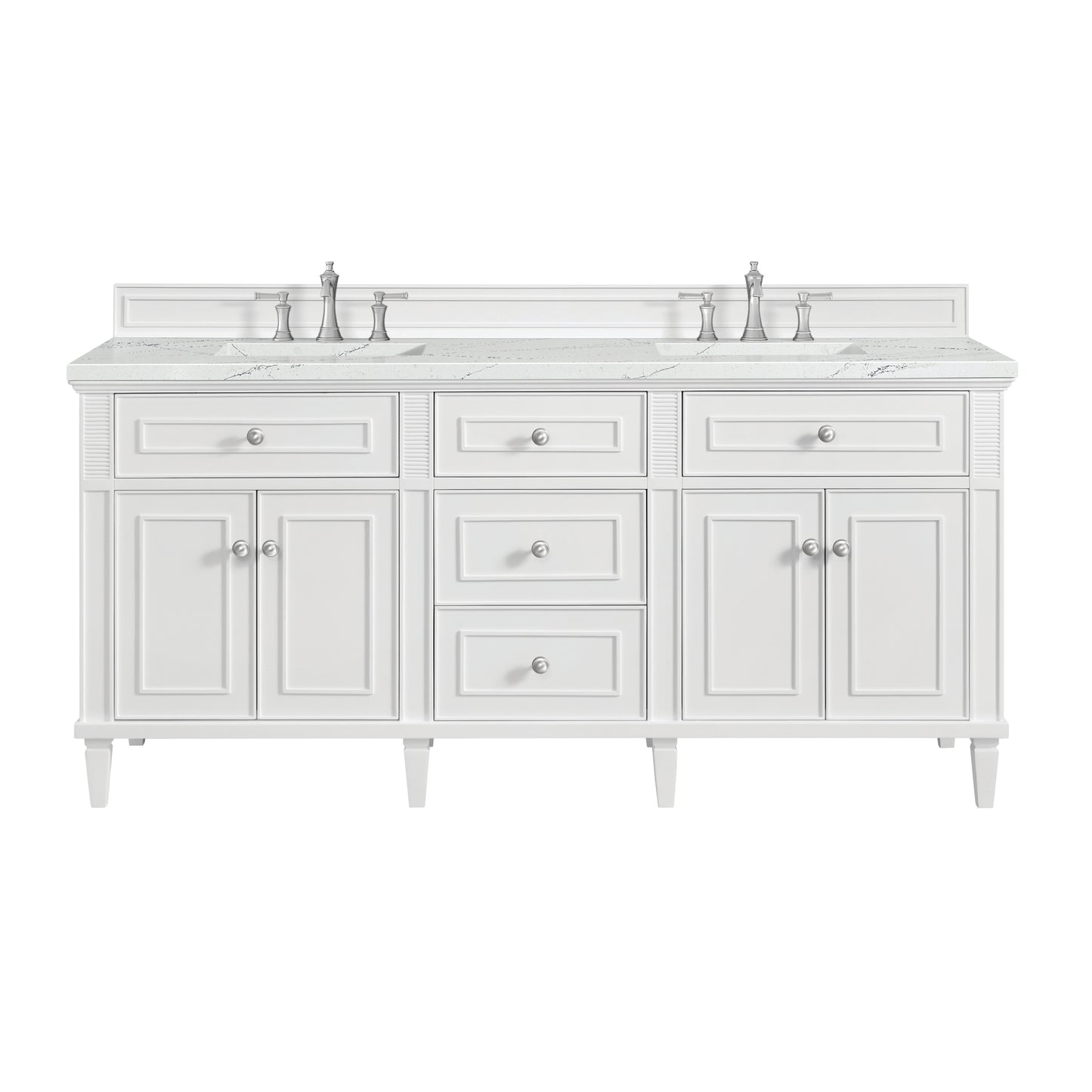 James Martin Lorelai 72" Double Vanity with 3 CM Countertop & FreePower Wireless Charger