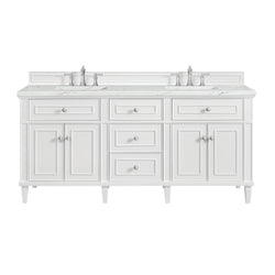James Martin Lorelai 72" Double Vanity with 3 CM Countertop & FreePower Wireless Charger
