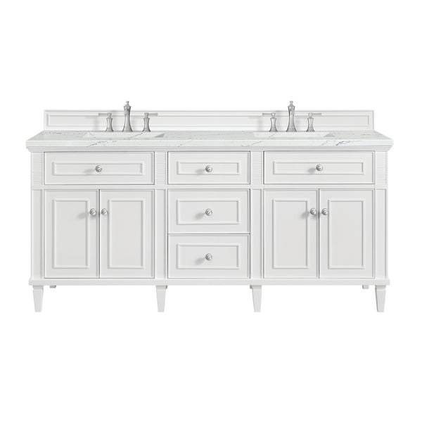 James Martin Lorelai 72" Double Vanity with 3 CM Countertop & FreePower Wireless Charger
