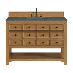 James Martin Malibu 48" Single Vanity, Amber Birch with 3 CM Countertop & FreePower Wireless Charger