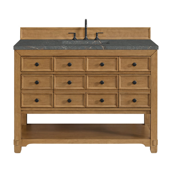 James Martin Malibu 48" Single Vanity, Amber Birch with 3 CM Countertop & FreePower Wireless Charger