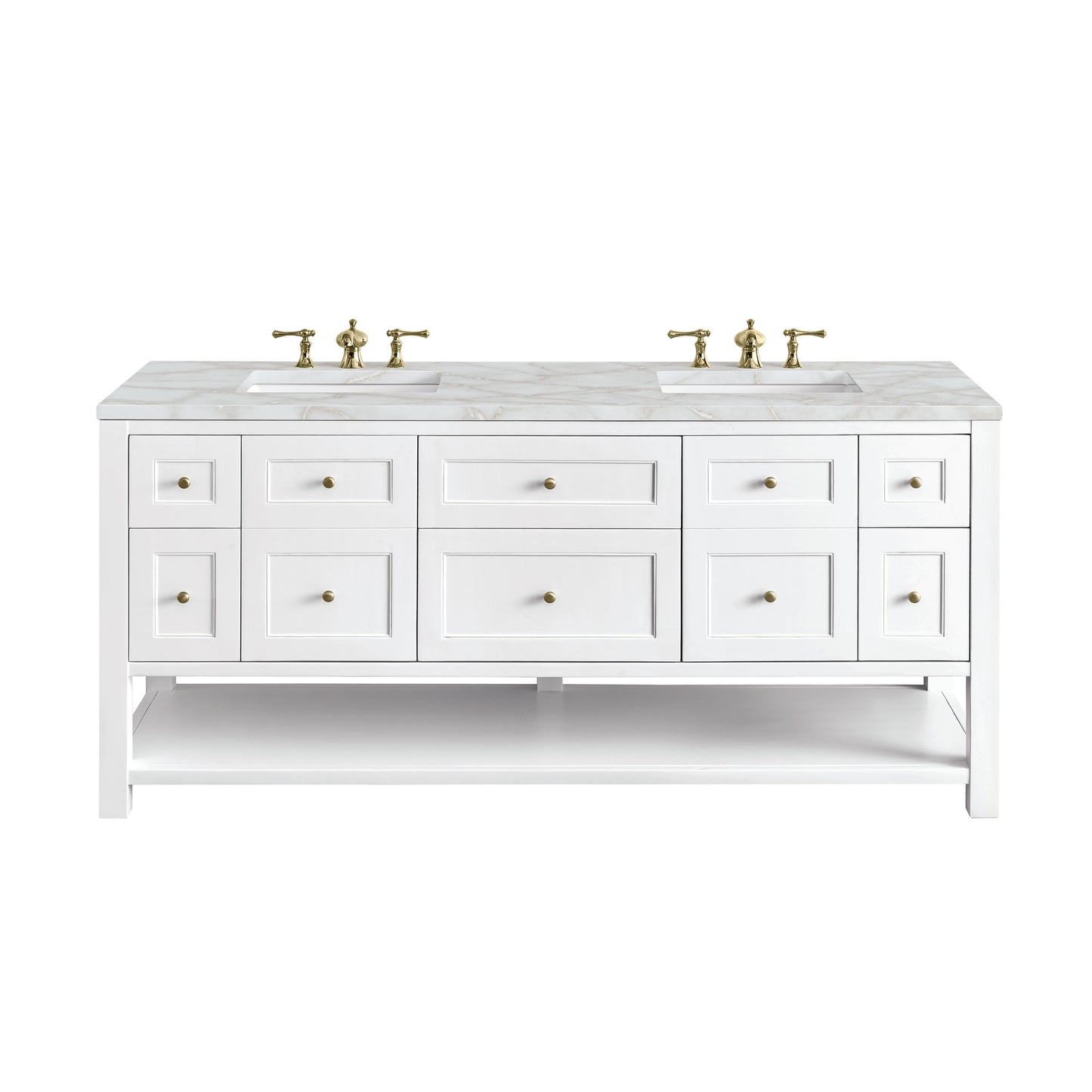 James Martin Breckenridge 72" Double Vanity w/ 3 CM Countertop